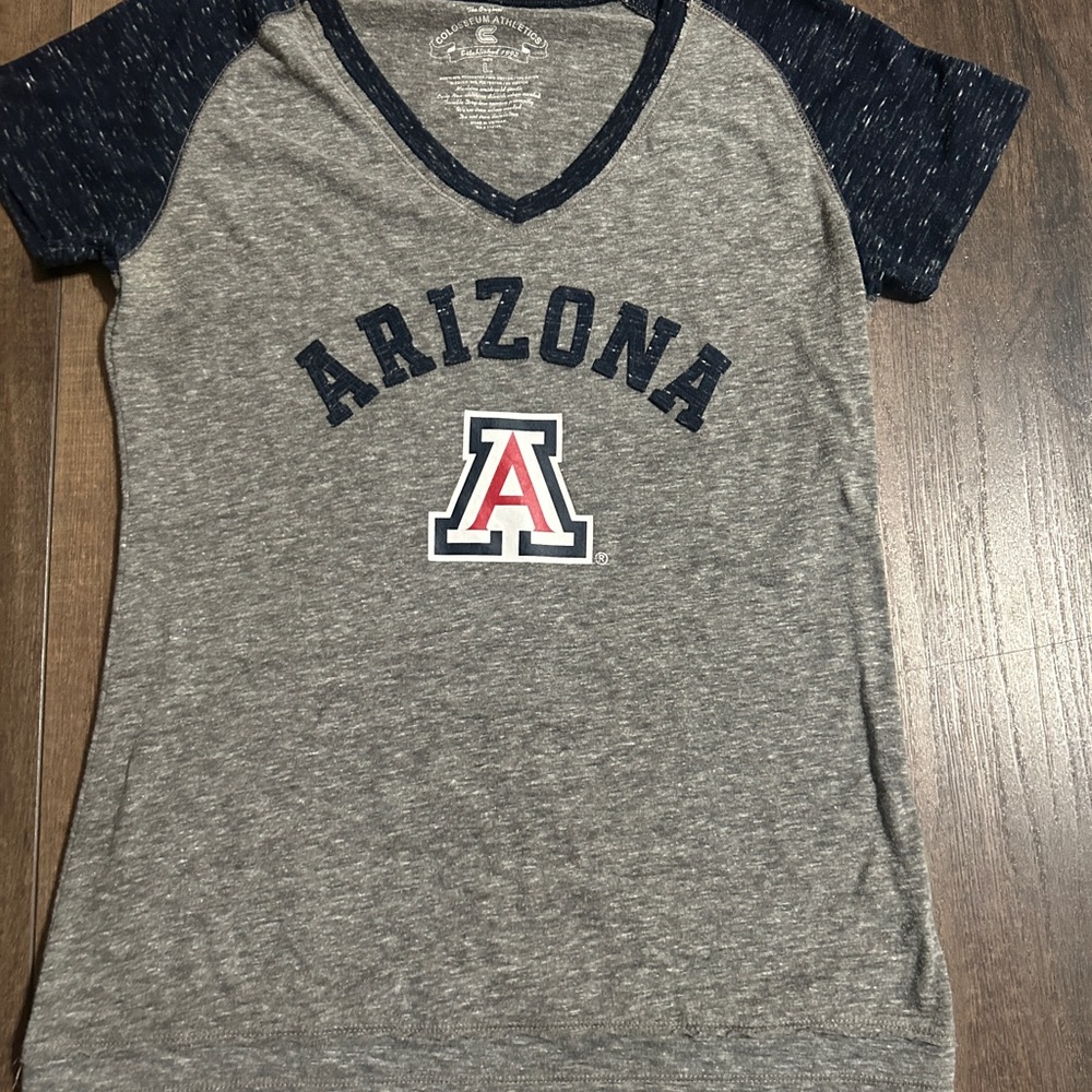 Colosseum University of Arizona Wildcats U of A Tee Shirt Gray Blue Size L